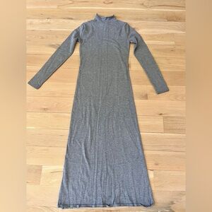 Mango Charcoal Long Sleeve Dress